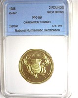 1986 2 Pounds NNC PR69 Commonwealth Games