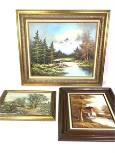 3 Decorative Oil Paintings