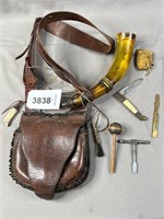 Leather Possible Bag with Scott Bible Attached Scr