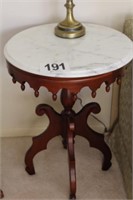 Round Marble Top Side Table 28 x 22