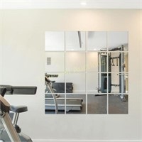 12' x 12' Gym Mirrors  16 PCS Glass Tiles