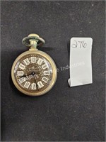 westclox open face vintage pocket watch (display