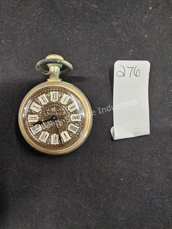 westclox open face vintage pocket watch (display