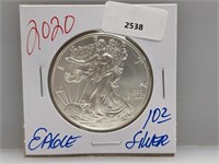 2020 1oz .999 Silver Eagle $1 Dollar