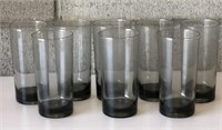 Smokey Colored Glass Drinking Glasses-13 Total