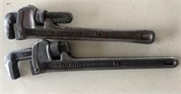 Pair of pipe wrenches