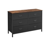 SONGMICS Steel Frame Dresser with 6 Fabric Drawers