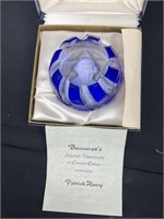 Baccarats crystal signed paper weight of Patrick