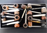 COLLECTION OF ALUMINUM STEM SMOKING PIPES