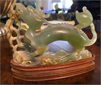 Asian Jade Dragon Carving