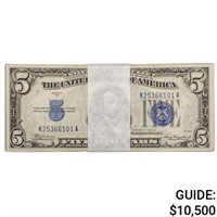 PACK OF (100) 1934 $5 SILVER CERTIFICATES GEM UNC