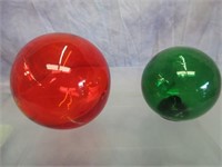 Two Small Blown Glass Floats