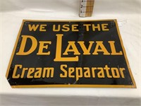 De Laval Cream Separator Tin Embossed Sign,