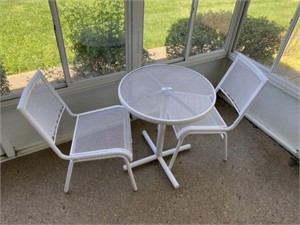 Metal Patio Table and 2 Chairs