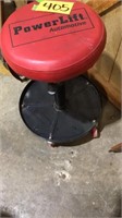 Power lift stool on wheels