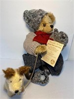 #31 - Hermann Sleight Ride With Dog Mohair Bear