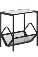 Rippled glass side table