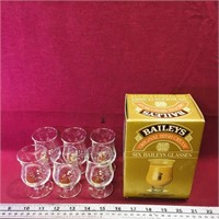 Set Of Small Baileys Glasses & Box