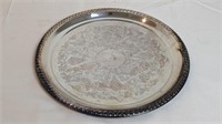 ANTIQUE SILVER SERVING PLATE BY ROGER'S & BROS