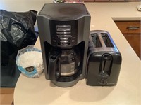 coffee maker and toaster