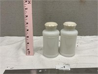 Vintage Milk Glass Spice Jars w/ Lids