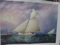 Unframed art, 2 sailboats