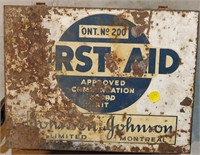 Vintage First Aid Kit w/ Misc Contents