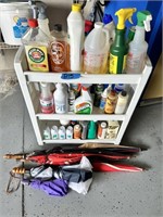 CLEANING SUPPLIES AND UMBRELLAS