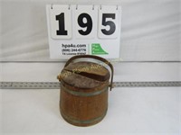 1955 Vintage Wooden Shoe Cleaning Pail