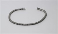 925 STAMPED STERLING & DIAMOND BRACELET