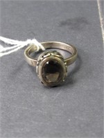 925 Brown Stone Ring Size 8