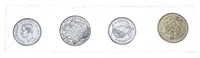 Lot 4 Canada Silver & Nickel Half Dollars,1951,196