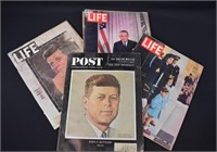 4 1963 Kennedy Assassination LIFE & POST Magazines