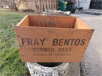 Fray Corned Beef Wood Box Advertsing Primitive