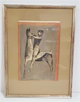 1953 MARINO MARINI "Horse & Rider" Lithograph