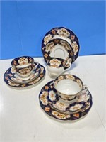 Royal Albert Crown China 3x 3pc Luncheon Set