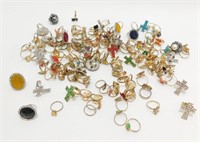 Large Lot Of 164 Vintage Rings
