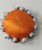 Japanese Orange silk pin cushion