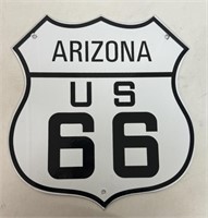 ANTIQUE PORCELAIN ARIZONA U.S. 66 SIGN