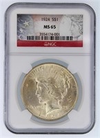 1924 Peace NGC MS65