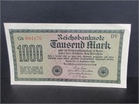 1922 GERMAN 1000 MARK BANK NOTE