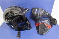 Pure Polaris Moto EX Helmet Sz Med w/2 ATV Masks