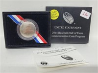 2014 Natl Baseball Hall of Fame Clad Half $1 Doll