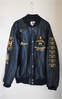 ROOTS LEATHER JACKET 2002 TEAM CANADA GOLD HOCKEY