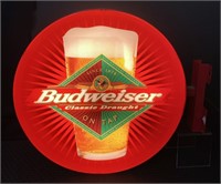 Vtg Lighted Budweiser Sign-SOMETIMES WORKS