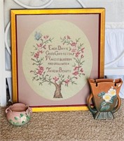 Roseville Pottery & Needlepoint