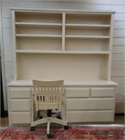 Hutch Desk with Rolling Chair