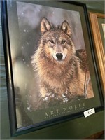 (2) Wolf & Deer Wall Art