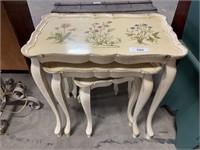 3 Vintage Tuscan Style Nesting Tables.