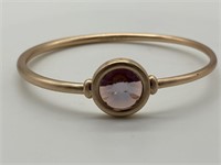 Kendra Scott Rose Gold Tone Crystal Rivoli Bangle